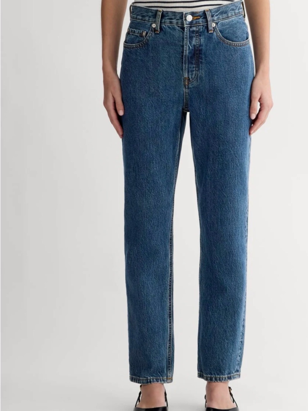 Everlane The 99’s Cheeky Organic Cotton Straight-Leg in Blue Denim Jeans 28R